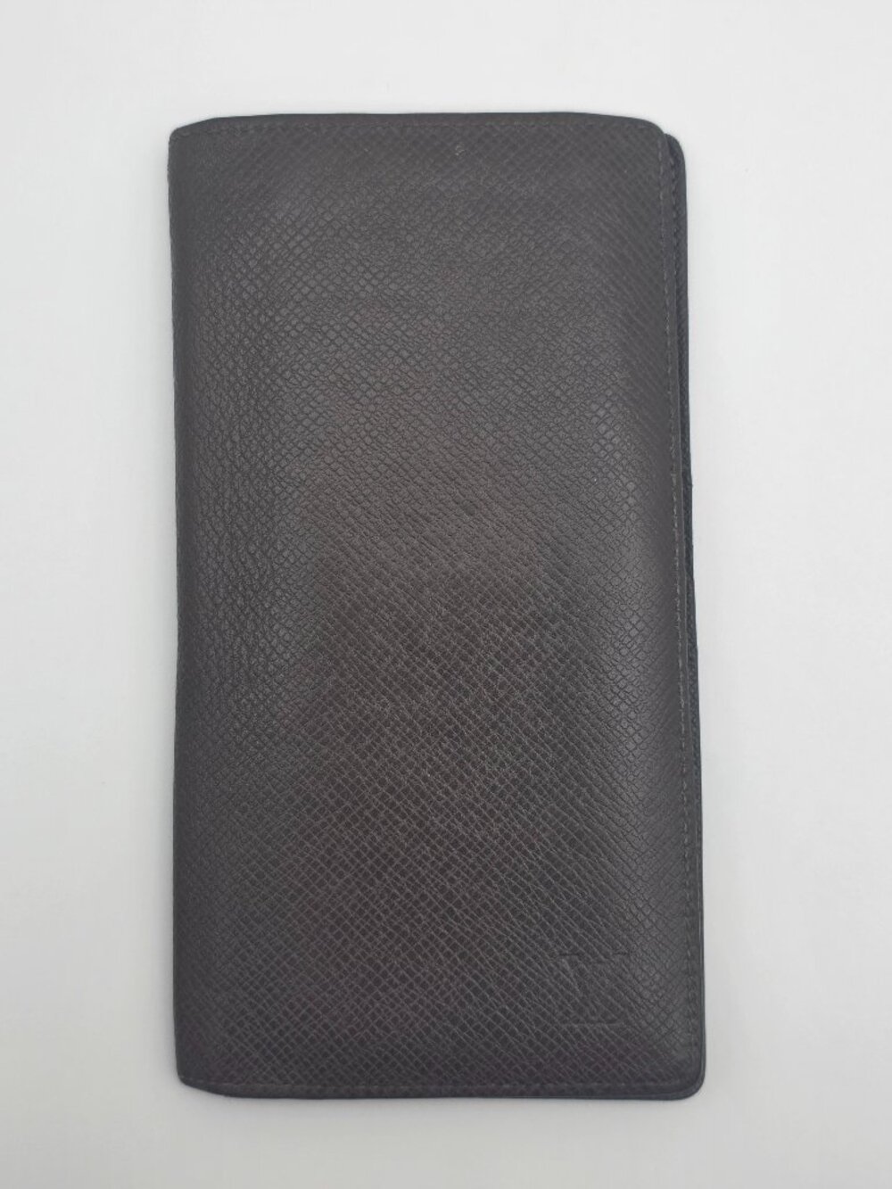 Louis Vuitton Dark Brown Taiga Leather Bifold Long Wallet